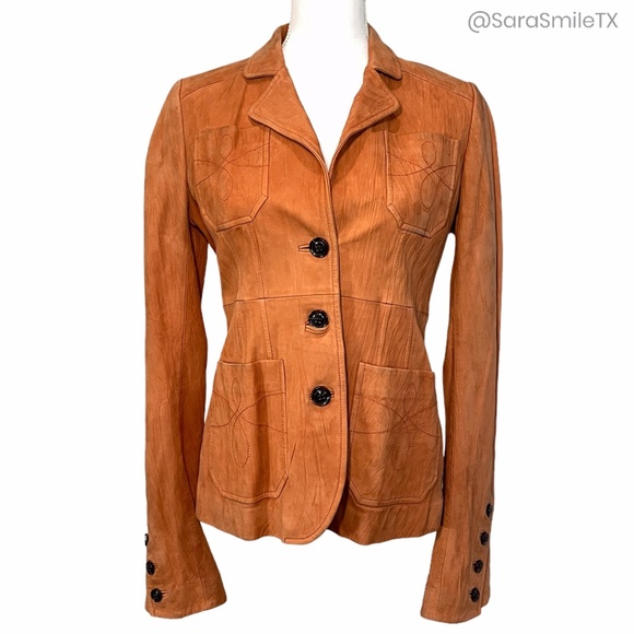 Diane Von Furstenberg Jackets & Blazers - {DIANE VON FURSTENBERG} Vintage Leather Jacket